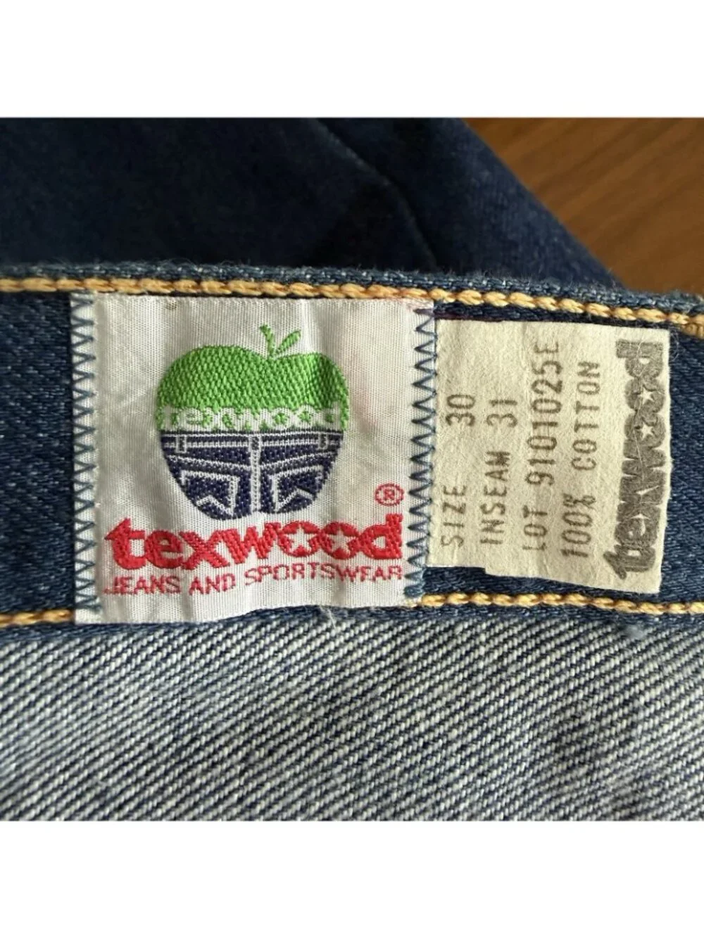 Vintage 70’s Texwood Bell Bottom Flare Jeans High Rise Retro Dark Wash Sz 30